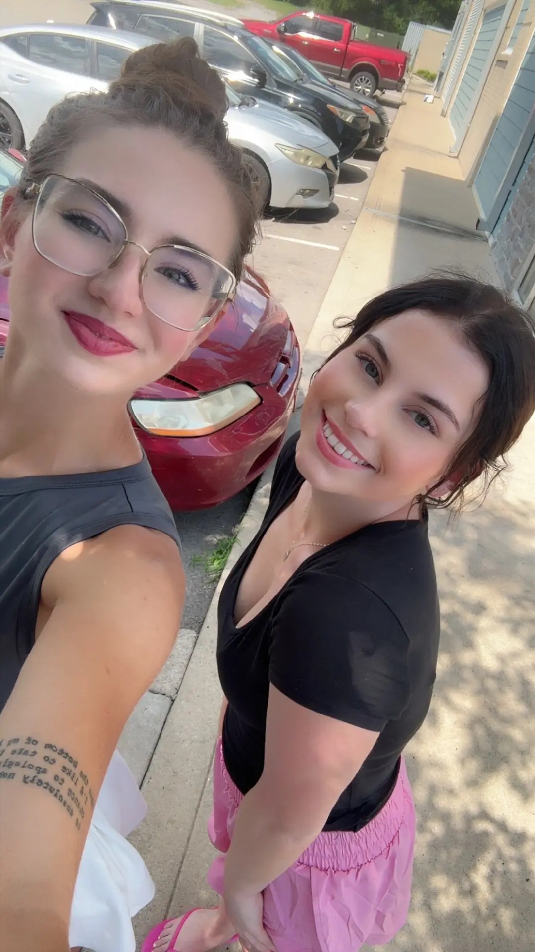 Field partners, all smiles.